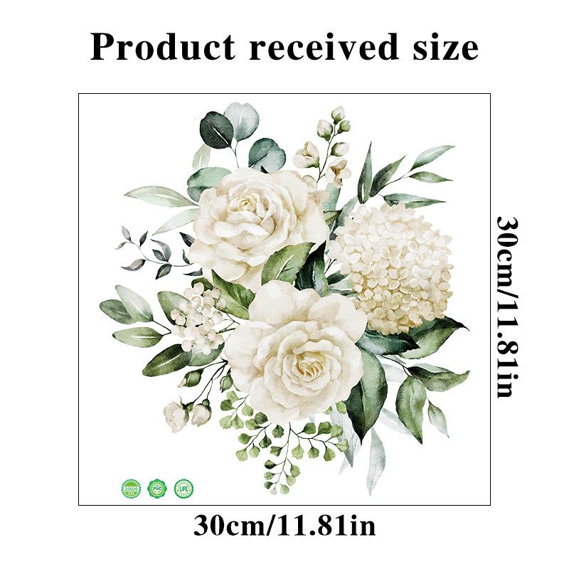 

Минимально растительный белый цветок настенные наклейки на сиденье унитаза наклейка самоклеящаяся настенная бумага 30x30cm