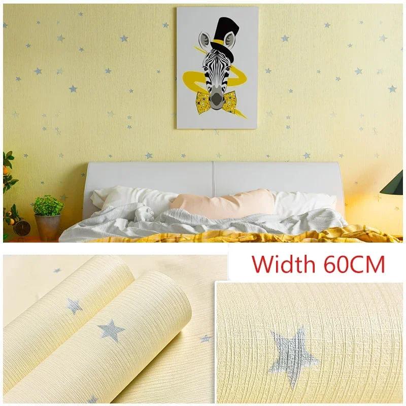 Warm Pink Girl Star Children Room Self-adhesive Wallpaper Boy Girl Room Self-adhesive Wallpaper Wallpaper for Bedroom Walls