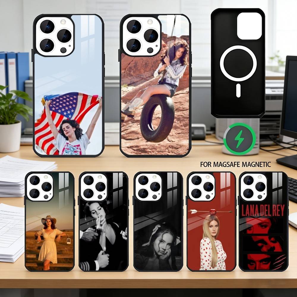 L-Lana Del R-Rey Phone Case For iPhone17,16,15,14,13,12,11 Plus,Pro Magnetic For Magsafe Wireless Charging