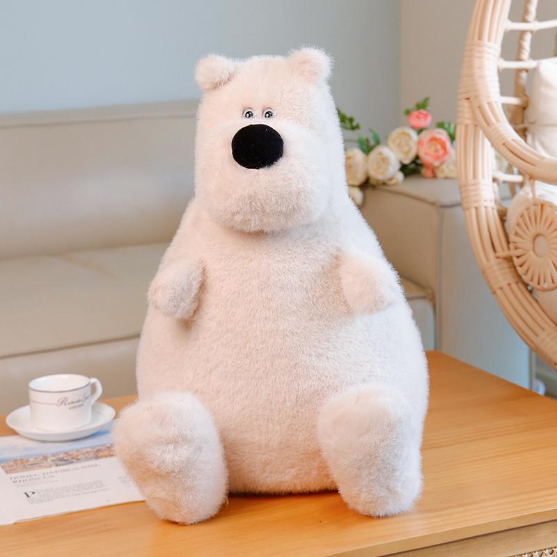Funny Hippo/Polar Bear/Husky/Groundhog Plush Cute Fat Doll Toy Boy Girl Soft Throw Pillow Surprise Birthday Gift Fill Decor