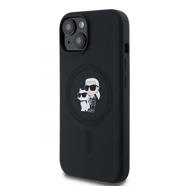 Karl Lagerfeld Klhmp15Sscmkcrhk Iphone 15 / 14 / 13 6.1 Czarny/Black Hardcase Silicone Karl & Choupette Magsafe