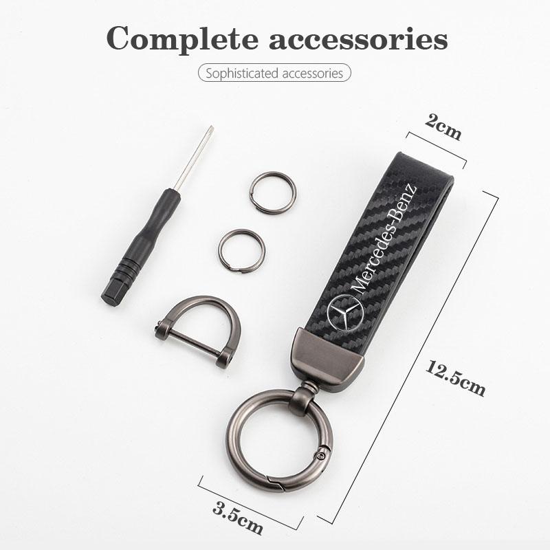 Neuer 80% Auto Styling Carbonfaser Emblem Schlüsselanhänger Schlüsselanhänger Ring Für Mercedes Benz AMG W204 W205 W203 W211 W212 W213 W201 W210 W