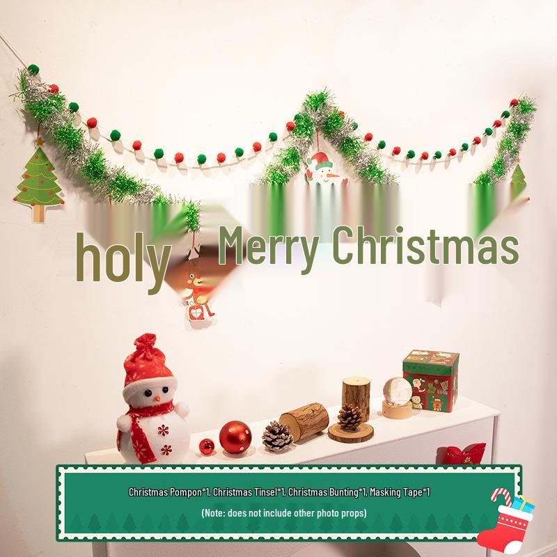 Guirlandes de fanions de Noël pour café ou décoration de chambre d'enfant