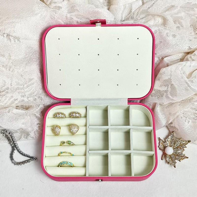 Portable Jewelry Storage Box Travel Small High-end Exquisite Large-capacity Earrings Ring Antioxidant Jewelry Box