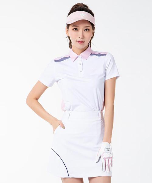 Down Blow Women'S Golf Shoulder Line Short Sleeve T-Shirt