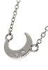 Phiten Crescent Moon Double Diamond Titanium Necklace for Simple [Fefe] Fe-fe×phiten [Special Edition] Men, Women, Couples,