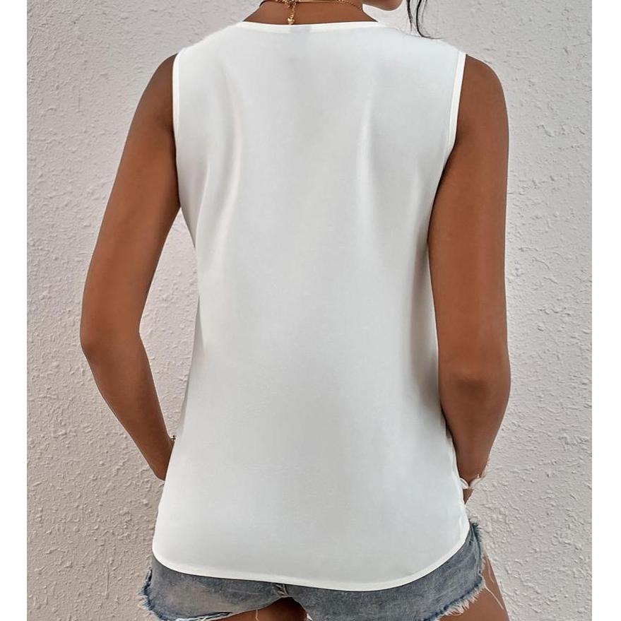 Plus-size Summer Women's Camisole Tank Top V-Neck Fashion Casual Jacquard Inside Sleeveless Bottoming Shirt