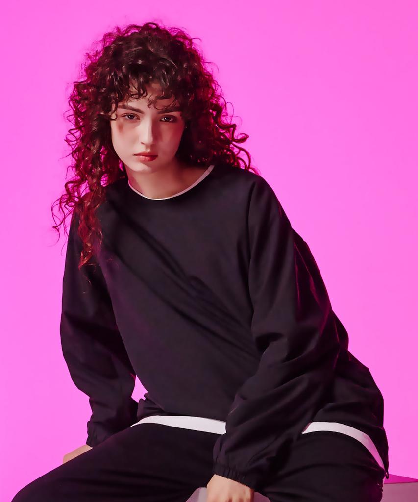 GALEX Essentials Warm-Up Piste Long Sleeve Black Ga4732 Bk