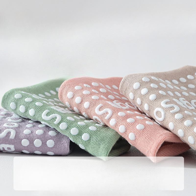 Yoga Socks, Women's Boat Socks, Summer Thin Pure Cotton Fitness Dance Silicone Anti-slip Sports Socks, Professional Pilates Socks