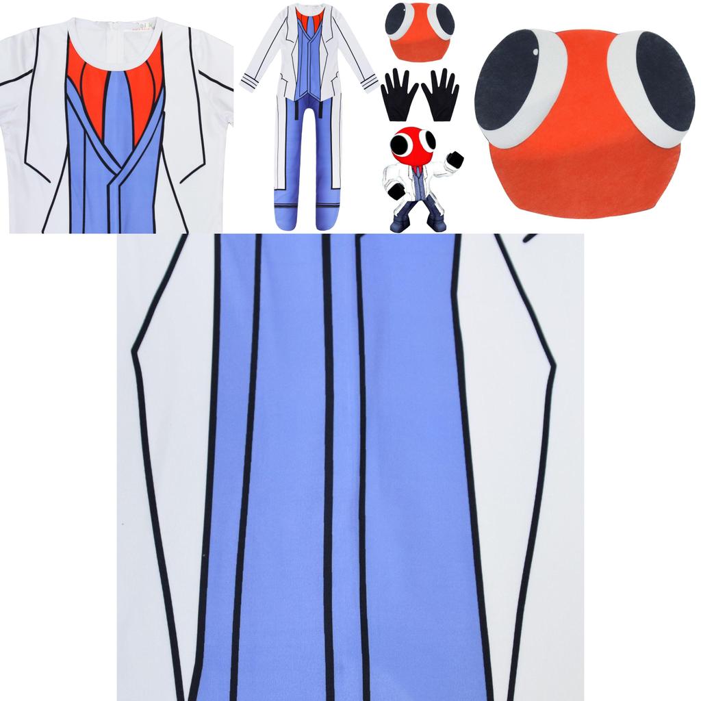 Breathable Roblox Rainbow Friends Ant Man Kid Halloween Jumpsuit Mask Cosplay Costume