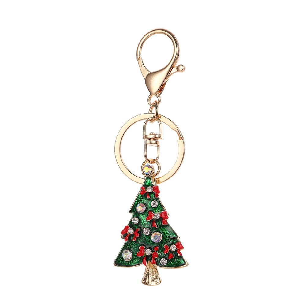 New Christmas Themed Rhinestone Keychain Snowman Christmas Tree Sock Bunny Pendant Car Keychains Jewelry Accessory 2026 Gifts