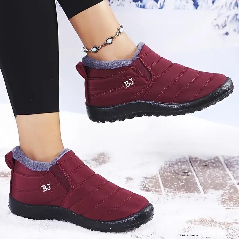 Large Size 47 Ultra-Warm Winter Boots - Non-Slip Thick Sole, Snow Boots Round Toe, Solid Color Minimalist Design for Outdoor Hiking Boot