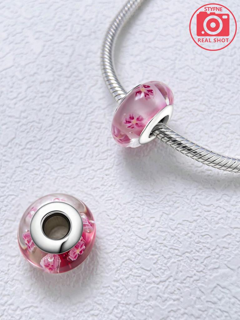 Charm Bead Charms Plata Butterfly Flower Bead Charms Charm copper Plated Compatible With Charm Bead Charms copper Authentic Bracelets for Jewellery Ma