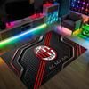 Tapis Velours Cristal Design AC Milan Confortable Non?Tapis imprimé antidérapant pour chambre, salon, entrée