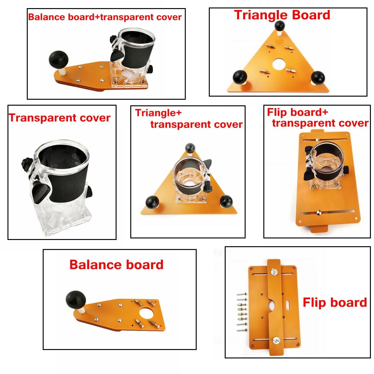 

7 типов, дополнительная обрезная машина, балансировочная доска, откидная доска, направляющий стол, электрическая фреза по дереву, долбежная обработка фасок для деревообрабатывающего рабочего стола Transparent Cover