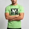 Unisex 100 Cotton T Shirt Kick Boxing Embedded Fighter Silhouette Graphic Martial Arts Training Casual Male Short Sleeve Tee Tops