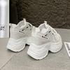 Women's Dad Shoes 2025 New Summer Breathable Mesh High Top Boost Sports Shoes Thick Bottom Heightening Net Surface Shoes