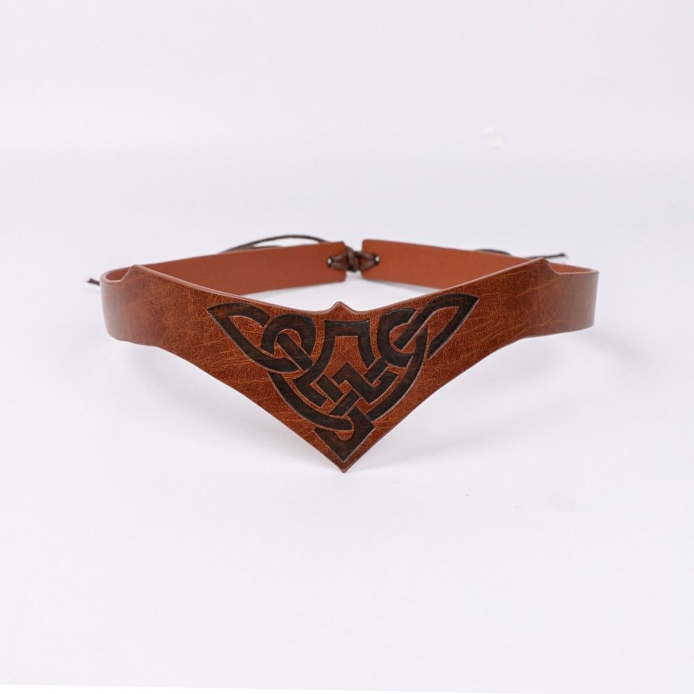 Cosplay Embossed Pattern Hairband PU Leather Headwear For Role Play Games and Costume Events