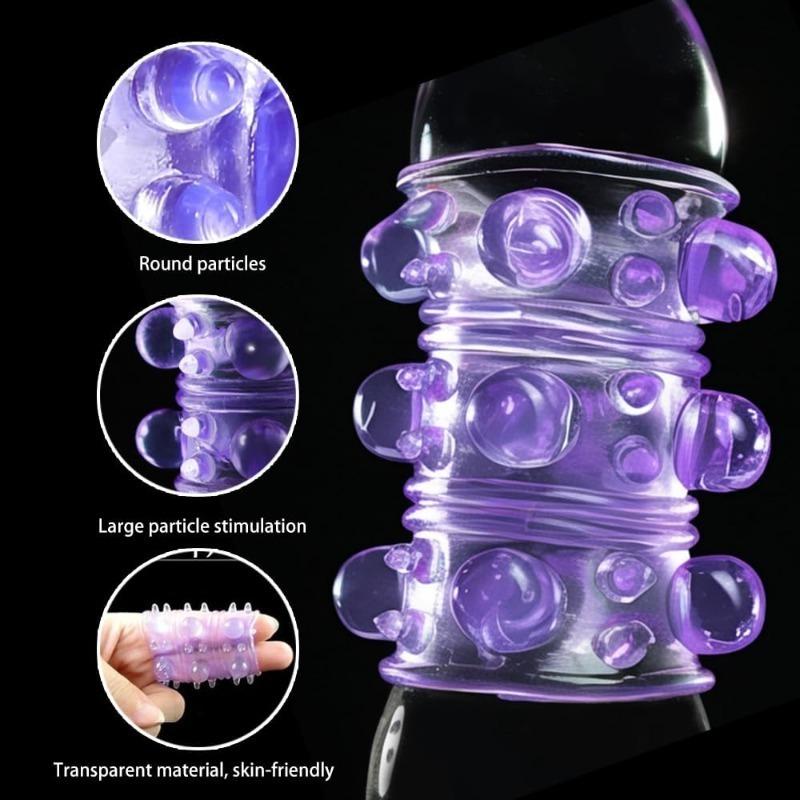 Silicone Cock Ring Fancy Condom Reusable Penis Rings Penis Sleeve Delay Ejaculation Sexual Pleasure Enhance with Pellets Sex Toy