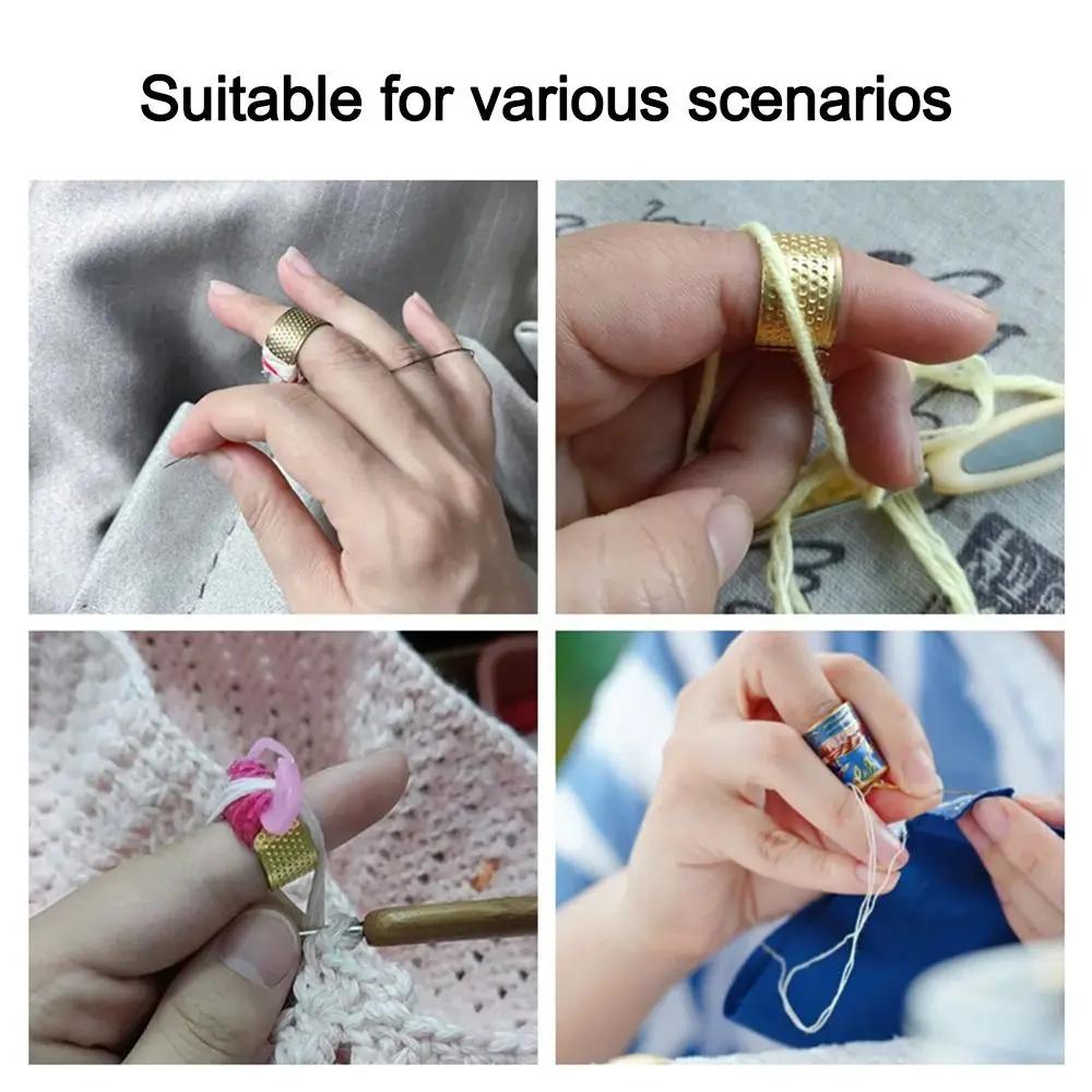 Metal Open Nail Acorn Thimble Durable DIY Craft Open Nail Acorn Finger Protector Hand Sewing Quilting Adjustable