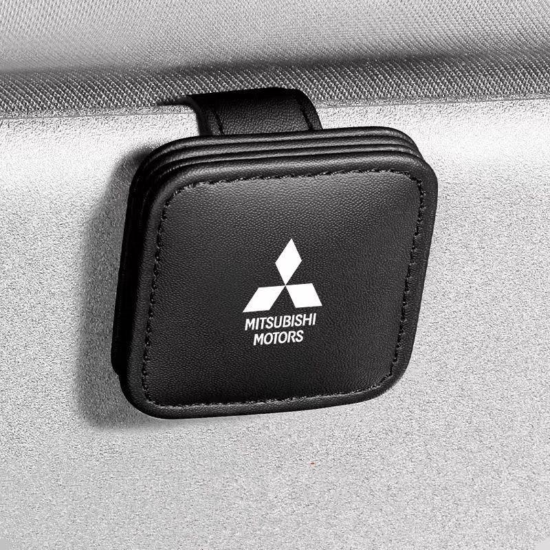 

Car Sun Visor Glasses Storage Box Sunglasses Clip Card Ticket Holder For Mitsubishi Asx Lancer Outlander Pajero Ralliart