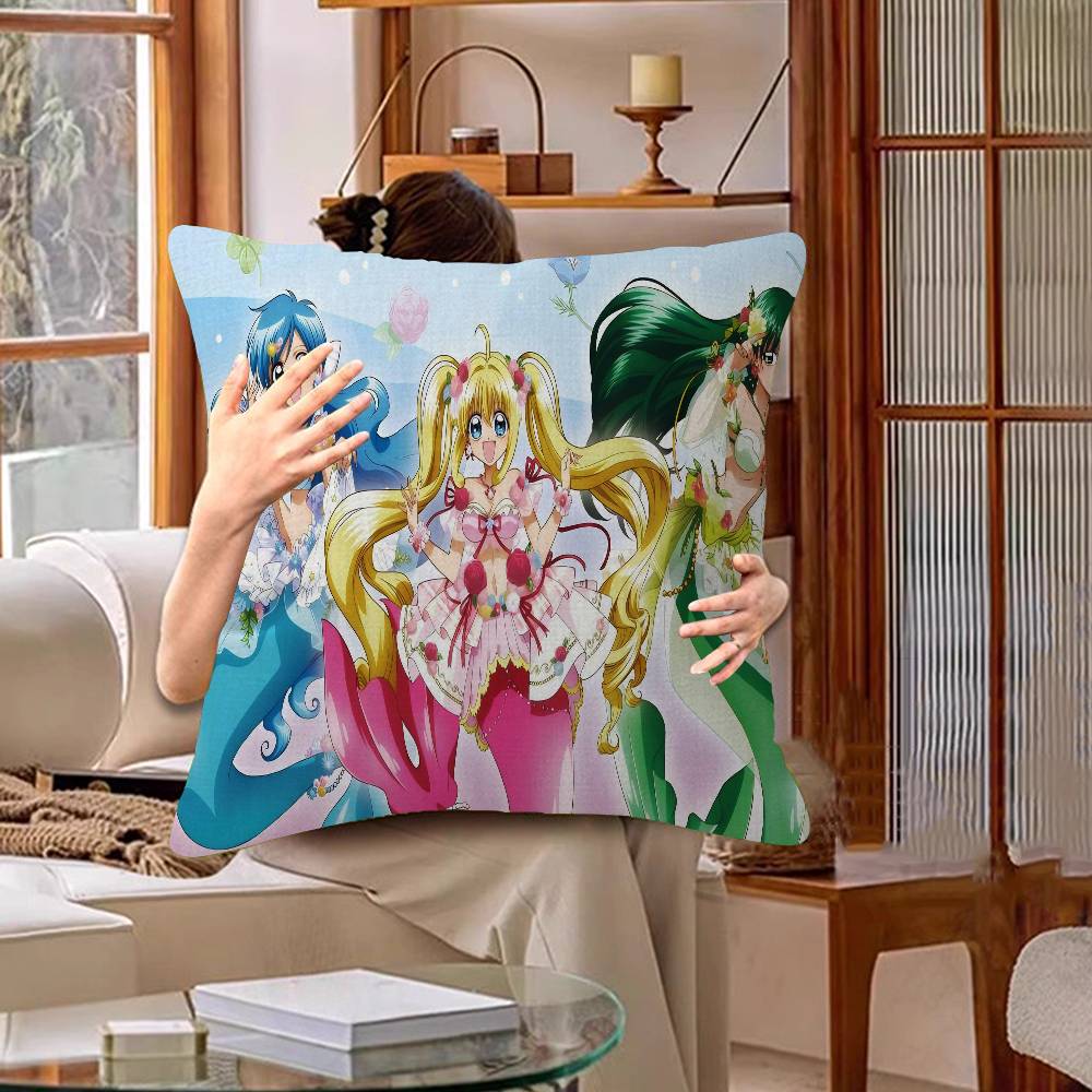 Mermaid Melody Pichi Pichi Pitch Pillow Anime Pillow Sofa Bed Head Pillow Cover Cushion Cover 45x45 Cm Fashion
