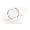 PU Leather Belts for Women PU Leather Waistband Circle Buckle No Prong