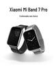 Compatible with Xiaomi Smart Band 7 Pro: Magnetic Three-Bead Buckle Milanese Stainless Steel Strap.