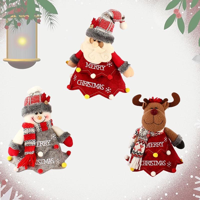 Personalisierte Cartoon Baum Alphabet Apfeltasche für Senioren Hirsch Plüsch Süßigkeitstasche Geschenktasche Weihnachtsdekorationen