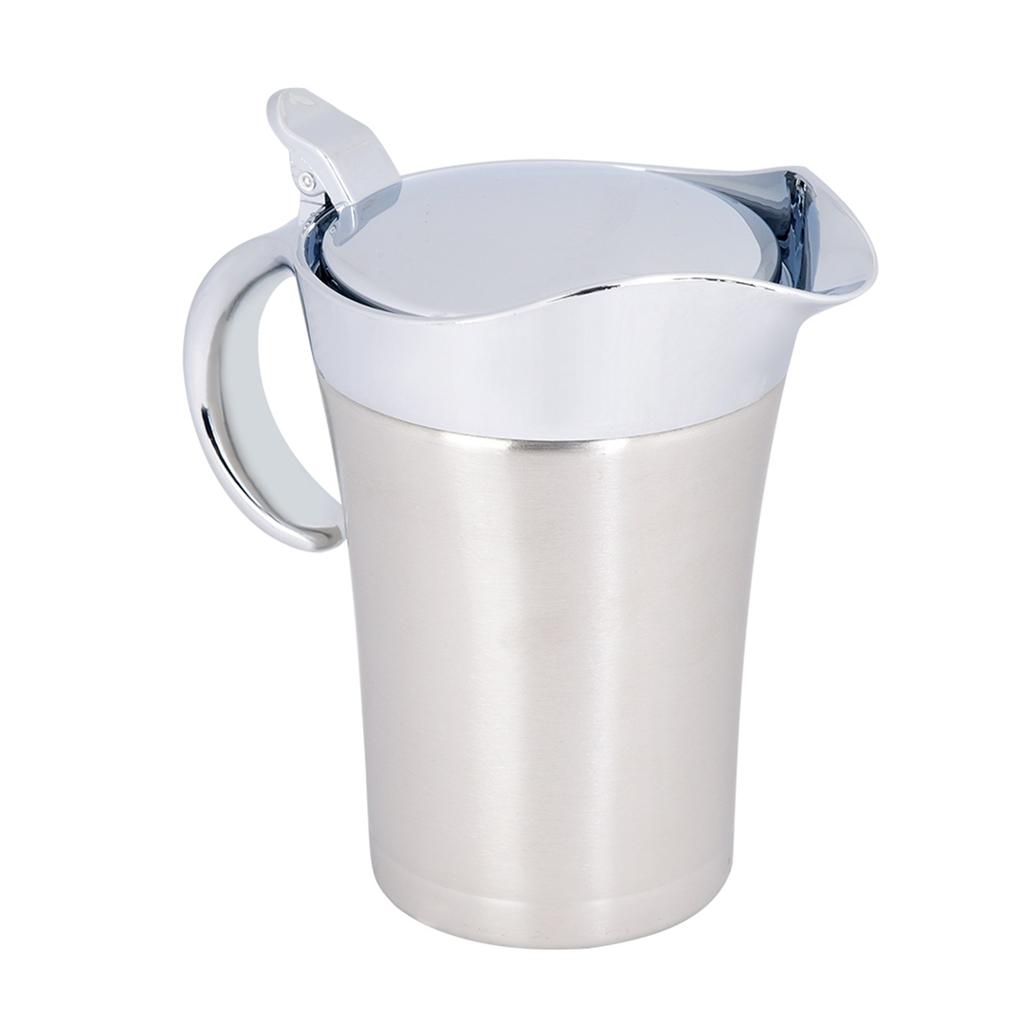 304 Stainless Steel Thermal Insulated Double Wall Sauce Gravy Boat Pot Serving Jug(S,450ml)