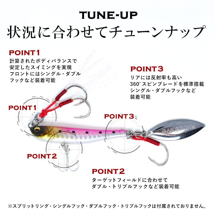 Blade Jig Swimmer 40g All Colors Set Metal Jig Lure Blade Flashing Blade Jig Jigging Shore Jigging BAKSTORM Fishing Tackle Fishing Equipment Flounder