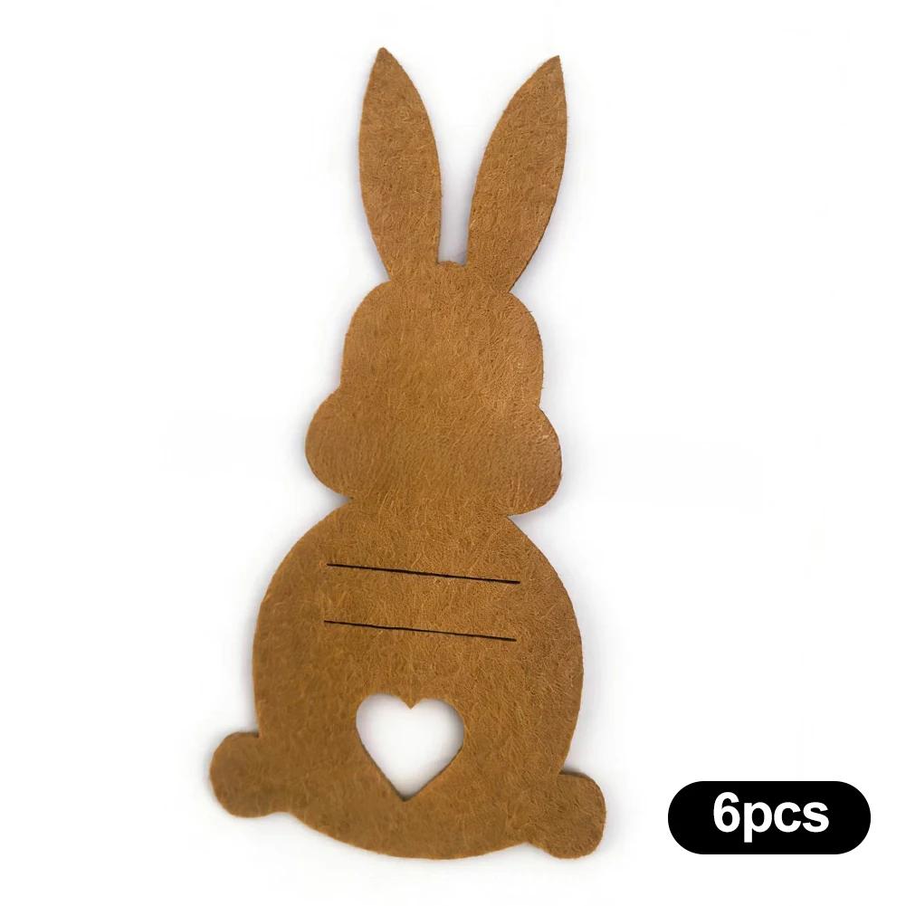6Pcs DIY Easter Rabbit Cash Holder Unique Cotton Cloth Bunny Money Holder Ornaments Easter Money Holder Cards