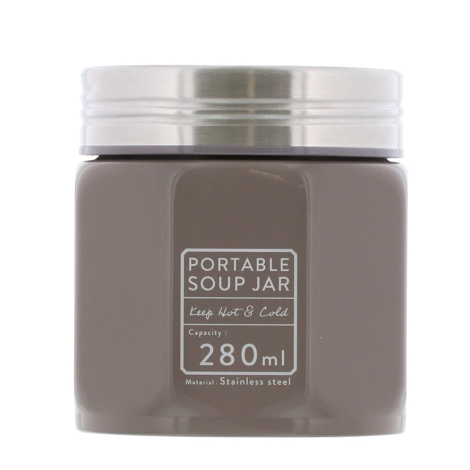 

Bestco Insulated Lunch Warm Octogonne Jar, 280ml, Brown, ND-8236,