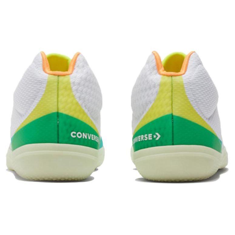 Converse All Star BB Evo Mid Hi-Vis Collection - White Green Glow Unisex Sneakers Fresh-Yellow 169511C