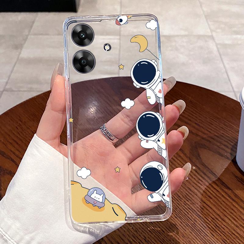 For Realme Note 60 60X Case Aesthetic Fashion Cute Cat Transparent Soft Silicone Casing For Realme Note60 X Note60X Phone Cover