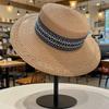 Wide-brimmed Straw Hat with Ties for Women, Korean Style, Summer Hollow Breathable Straw Hat, Beach Vacation Sunshade Fisherman Hat