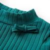 Children's Long-sleeved Ribbed Knit T-shirt 4 Colors and 5 Sizes Available