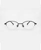 KOLEAT Titanium Geek Chic Transparent Blu-Ray Blocking Black Frame Round Glass Glasses [Bctg] Men Ver.