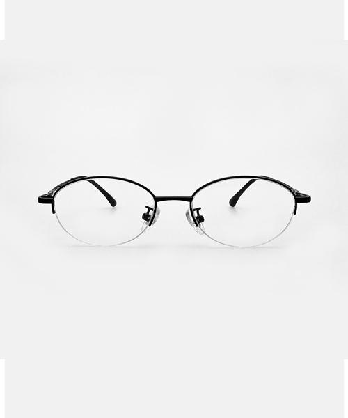 KOLEAT Titanium Geek Chic Transparent Blu-Ray Blocking Black Frame Round Glass Glasses [Bctg] Men Ver.