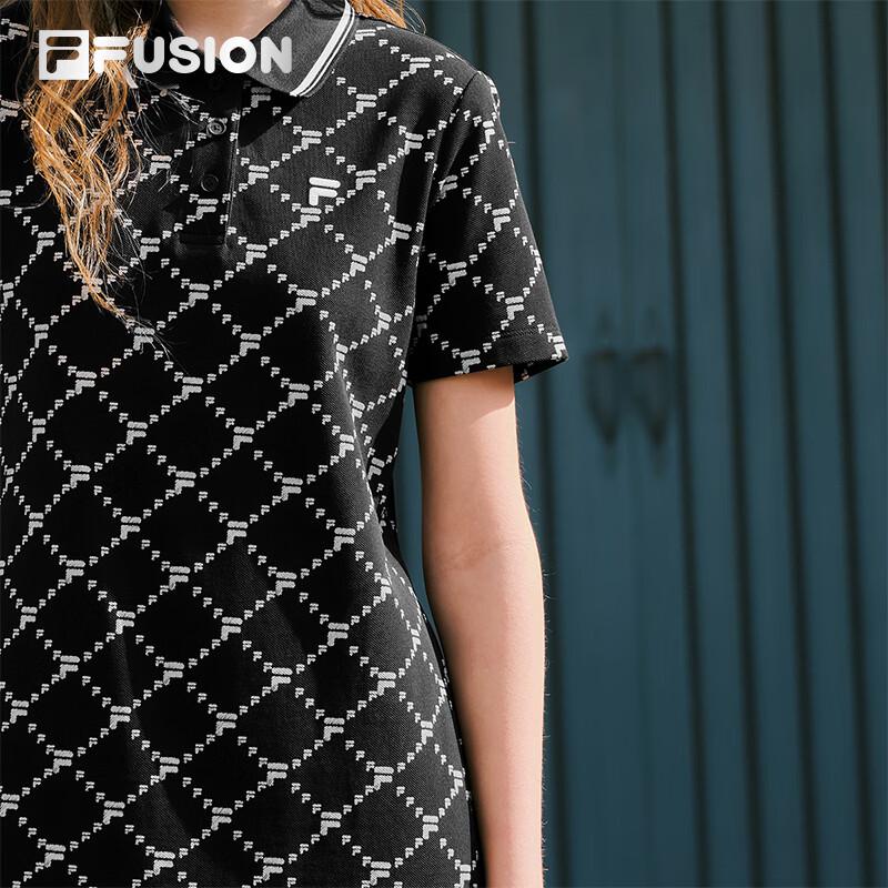 FILA Women's Full Print Knit Polo Dress