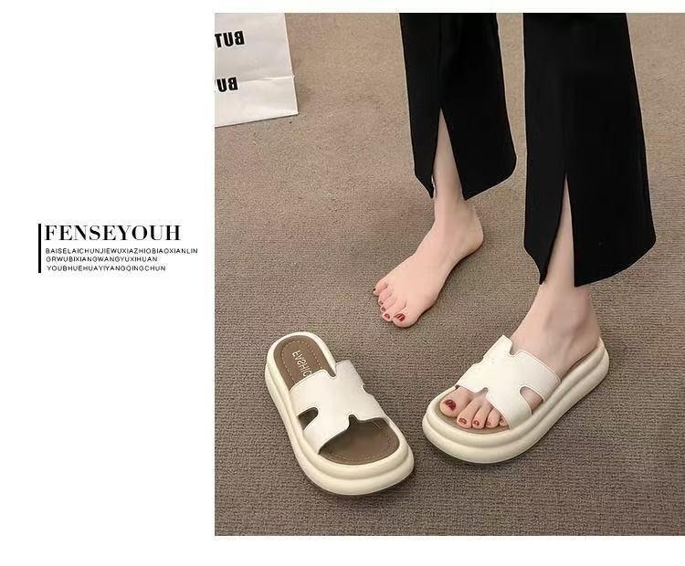 Women's Platform One-Strap Thick-Soled Sandals - 2025 Summer Non-Slip Beach Wear