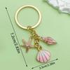 Creative Alloy Seashell and Pearl Keychain Pendant