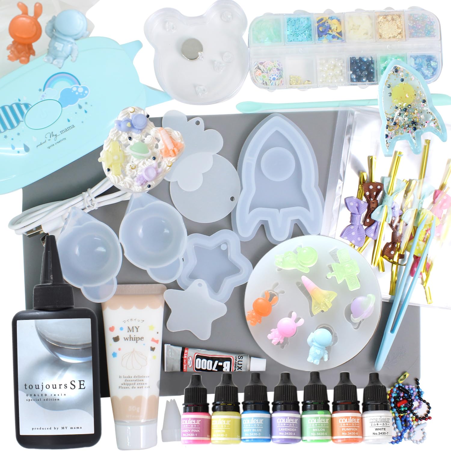 

MYmama Resin & Whipped Cream Kids Resin Starter Set - Free Gift Wrapping, Recipe Included - Perfect Gift for Birthdays and Christmas - Girls and Boys