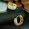 Earrings, Micro-inlaid Zircon French Jewelry, Fashionable and Elegant Workplace Accessories