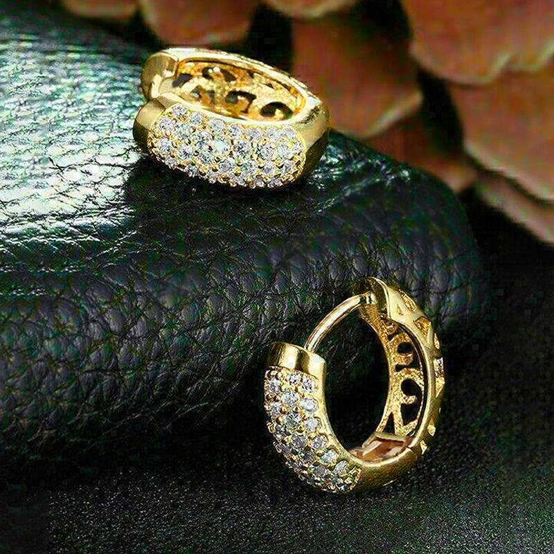 Earrings, Micro-inlaid Zircon French Jewelry, Fashionable and Elegant Workplace Accessories
