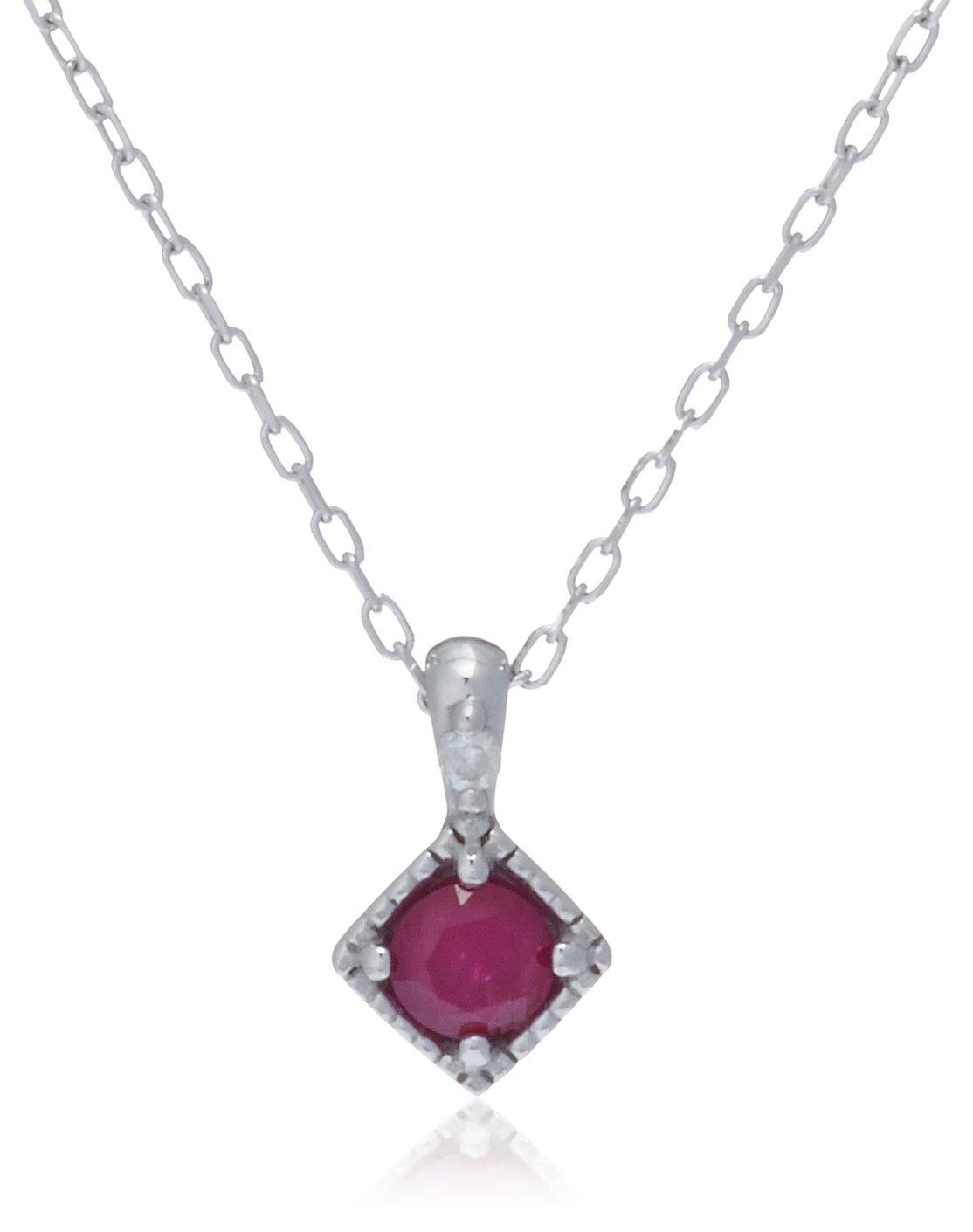 

Candy K10 White Gold Square Necklace [Candy] RubyDiamond