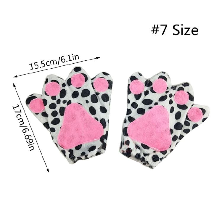 Dogs Hair Hoop Set Plush Tail Dogs Lovely Dogs Ears Headband Mesh Skirt Gloves Animals Dogs Cosplay Set for Halloween