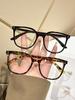 2Pcs European and American Classic Popular Square Frame Glasses Set for Men and Women Fashion Glasses