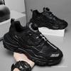 Men's shoes new autumn breathable men's sports and leisure height increase running black dad trendy shoes