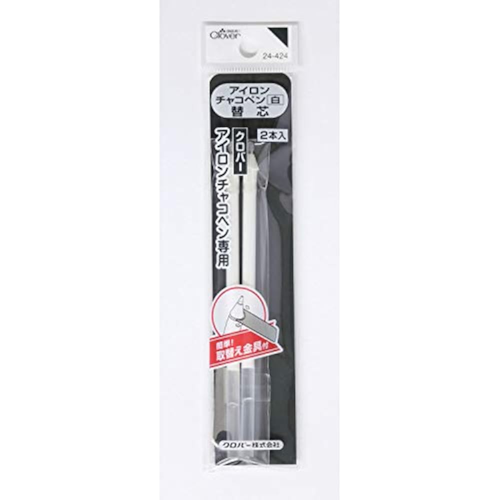 Clover (Clover) Iron Chaco Pen (White) Refills, Pack of 2